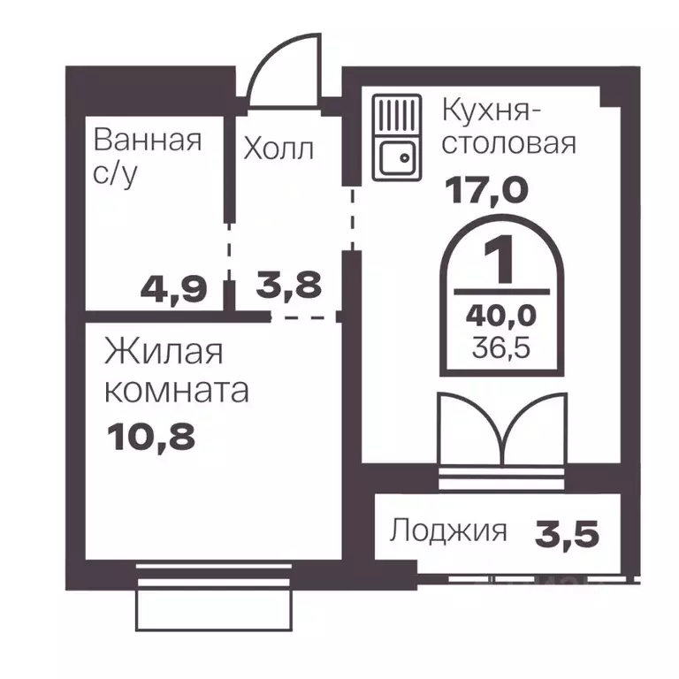 1-к кв. Челябинская область, Челябинск просп. Ленина, 19В (36.5 м) - Фото 0