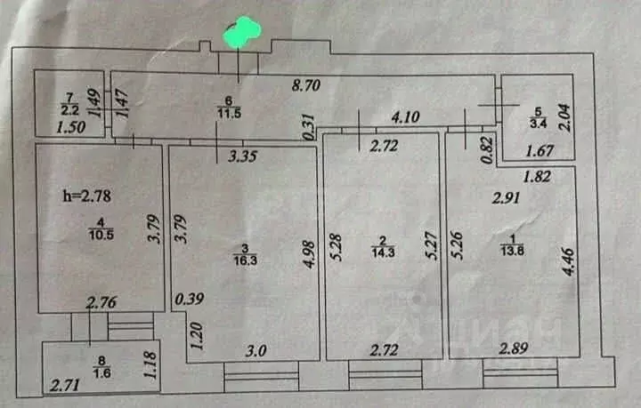 3-к кв. Татарстан, Казань ул. Зур Урам, 7А (75.0 м) - Фото 1