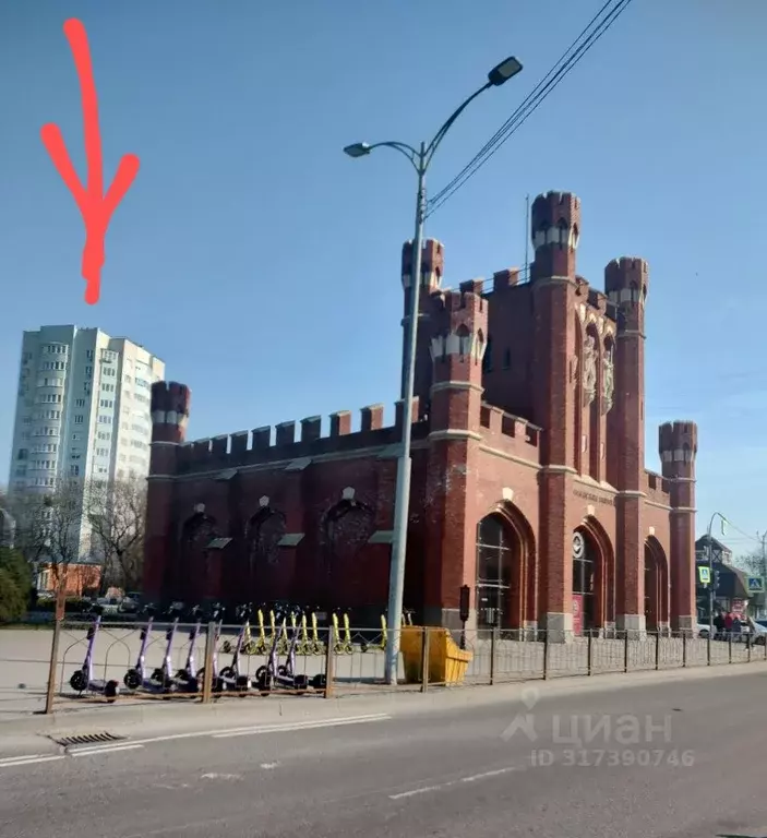 2-к кв. Калининградская область, Калининград ул. Юрия Гагарина, 2а ... - Фото 1