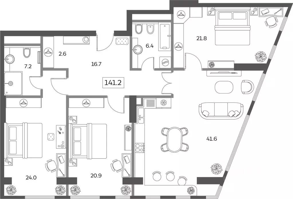 4-к кв. Москва Мытная ул., 40к1 (143.5 м) - Фото 0