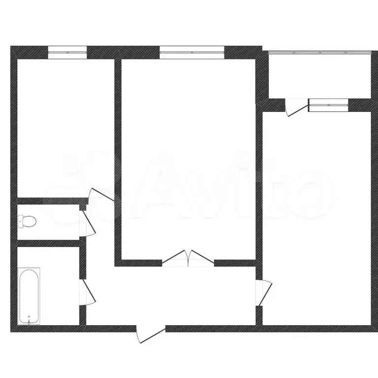 2-к. квартира, 51,9 м, 2/9 эт. - Фото 0