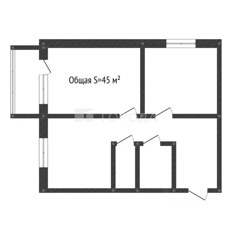 2-к кв. Кемеровская область, Новокузнецк просп. Дружбы, 2А (45.0 м) - Фото 2
