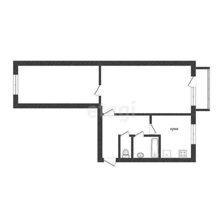2-комнатная квартира: Златоуст, Верхне-Трактовая улица, 2 (44 м) - Фото 0