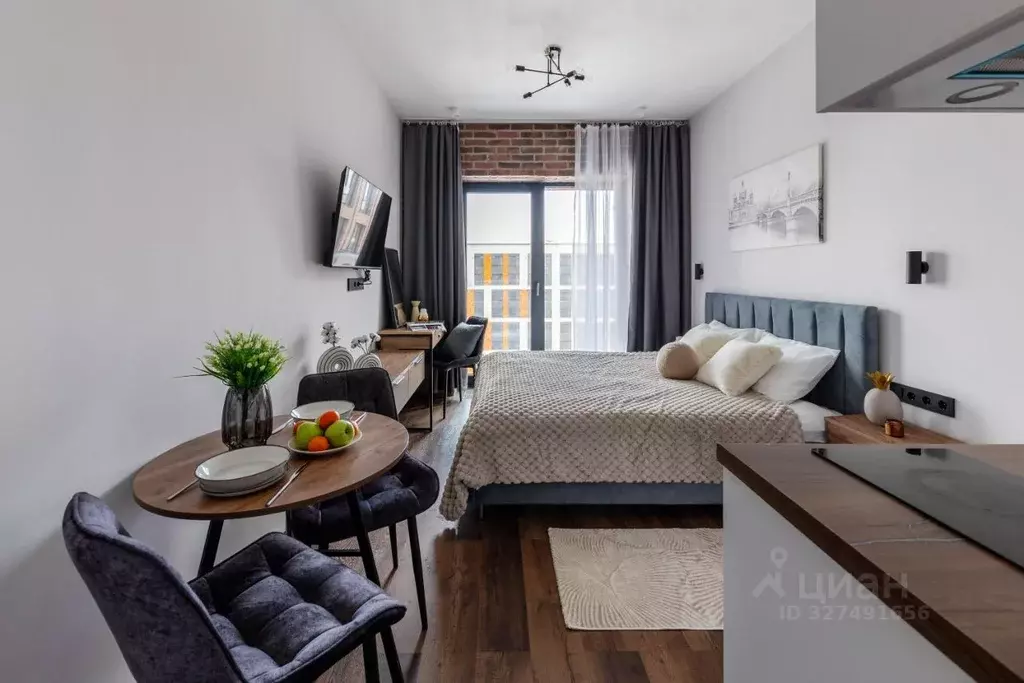 Студия Санкт-Петербург наб. Макарова, 58 (25.0 м) - Фото 2