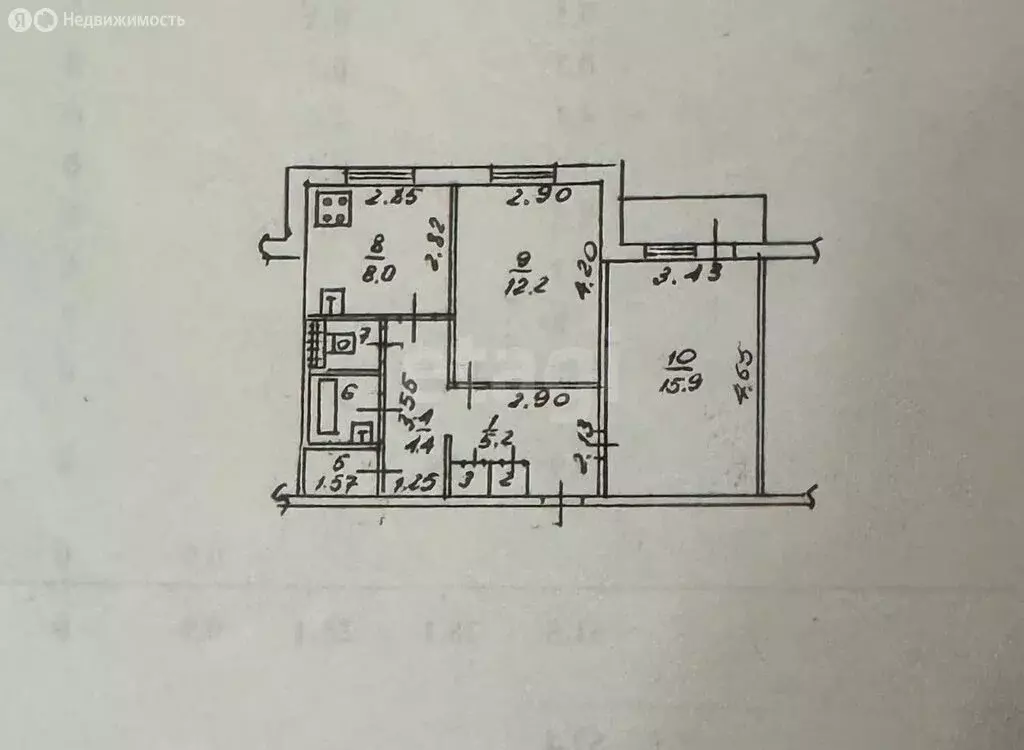 2-комнатная квартира: Липецк, улица П.А. Папина, 31Б (51.5 м) - Фото 1