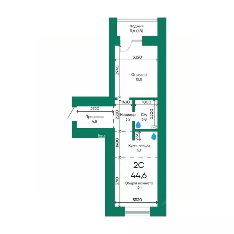 2-к кв. Алтайский край, Барнаул Просторная ул., 390к2 (44.6 м) - Фото 1
