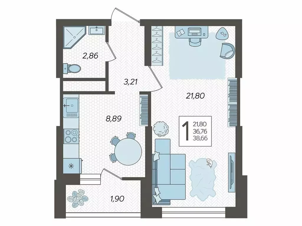 1-комнатная квартира: Сочи, микрорайон Бытха, Ясногорская улица, ... - Фото 1