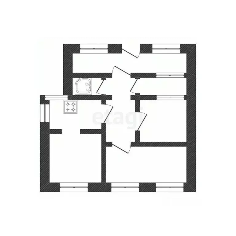 4-к кв. Смоленская область, Красный пгт ул. Спасская, 14 (85.4 м) - Фото 2