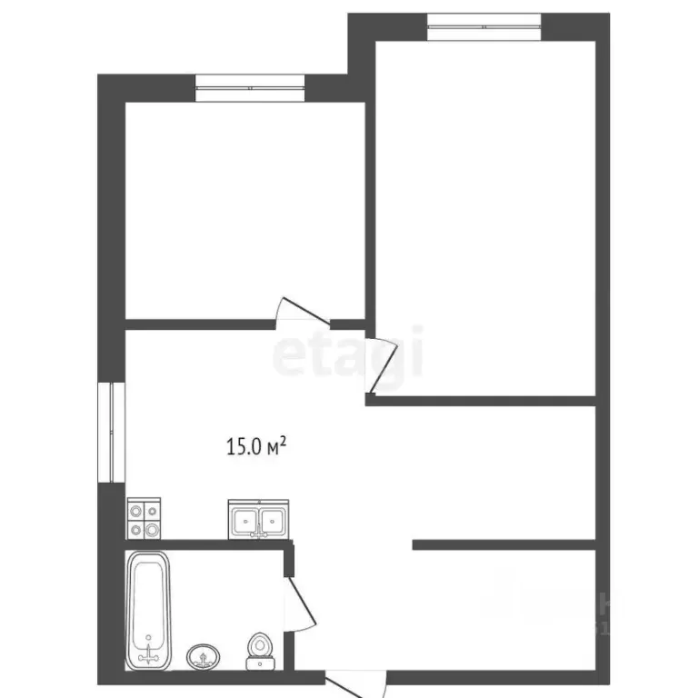 2-к кв. Ростовская область, Ростов-на-Дону ул. Еляна, 68 (38.5 м) - Фото 1