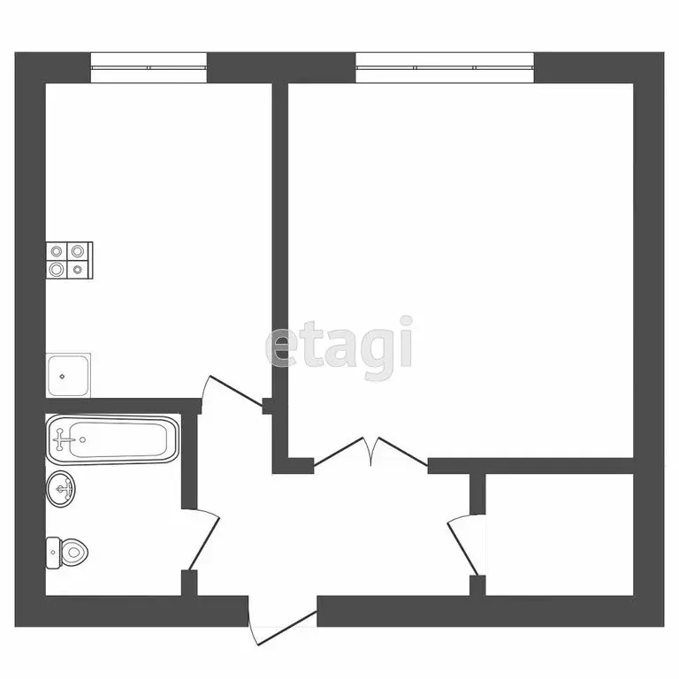 1-комнатная квартира: Саранск, улица Лихачёва, 35 (34.8 м) - Фото 1