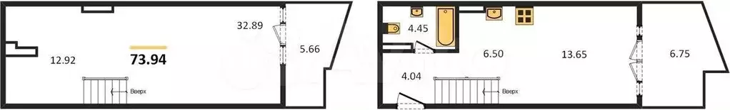 Квартира-студия, 73,9 м, 8/10 эт. - Фото 1
