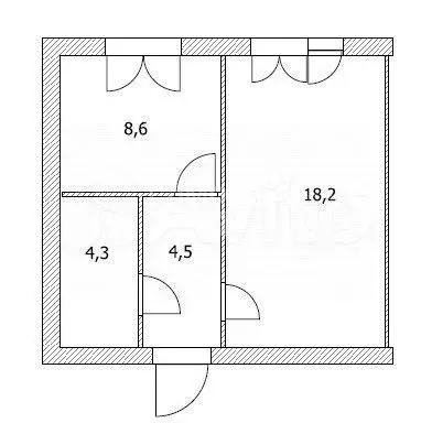 1-к. квартира, 36 м, 4/4 эт. - Фото 0