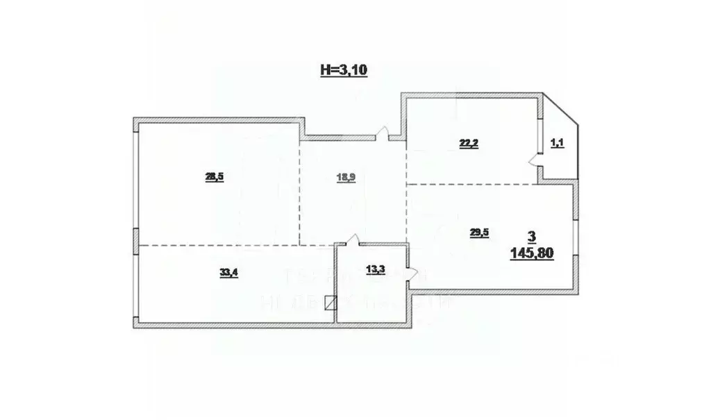 3-к кв. Калининградская область, Калининград Красная ул., 63А (146.9 ... - Фото 1