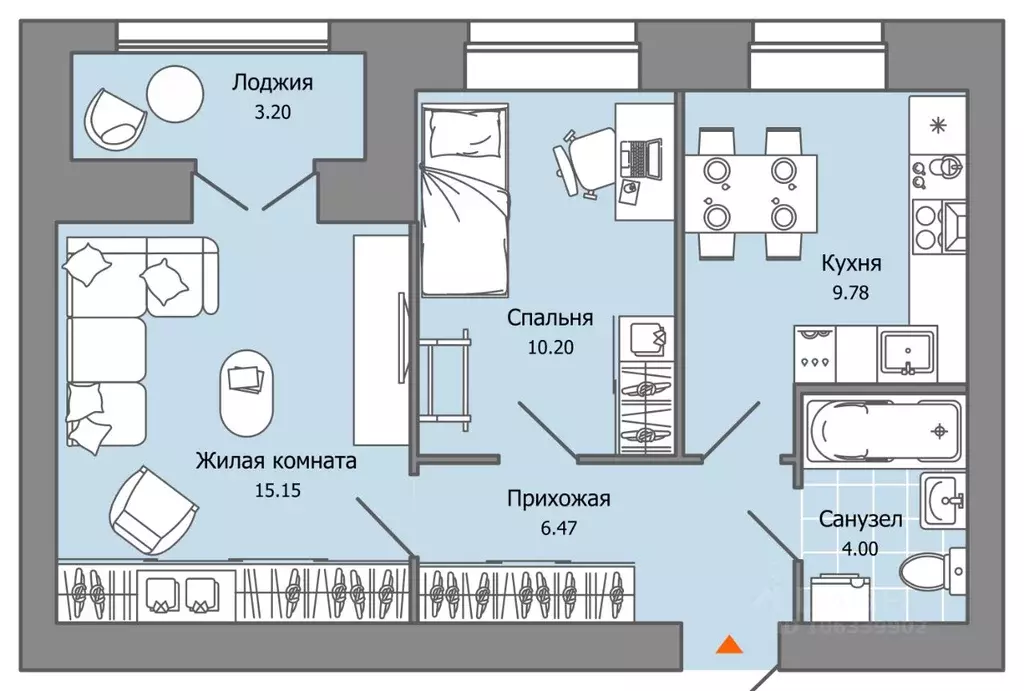 2-к кв. Ульяновская область, Ульяновск Город Новаторов жилой комплекс, ... - Фото 0