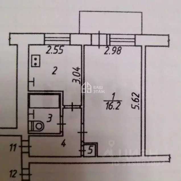 1-к кв. Калужская область, Калуга ул. Гурьянова, 16к1 (30.1 м) - Фото 1