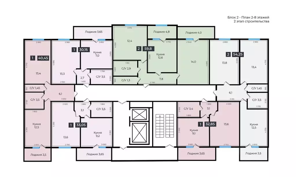 1-к кв. Ставропольский край, Ставрополь ул. Южный обход, 53В (34.55 м) - Фото 2