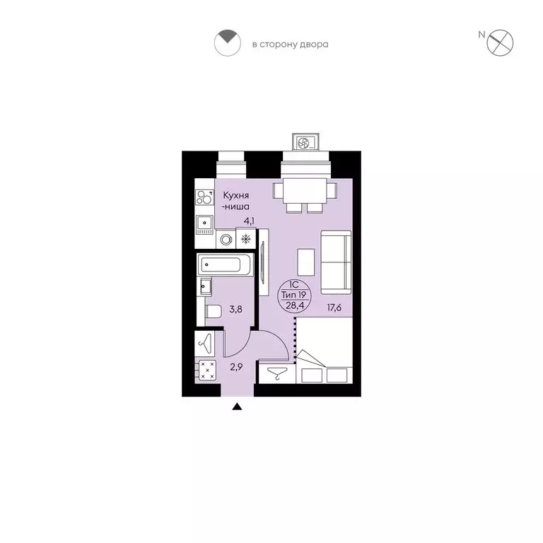 Квартира-студия: Сыктывкар, улица Жакова, 17 (28.4 м) - Фото 1