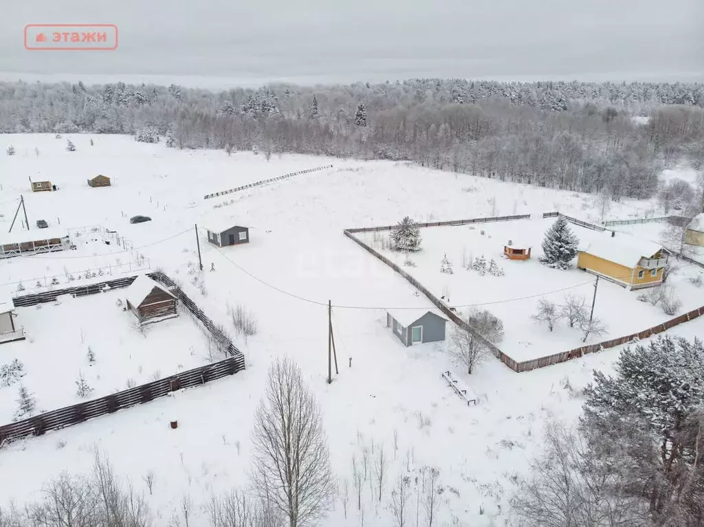 Дом в Карелия, Кондопожский район, Новинское с/пос, д. Еркоева Новинка ... - Фото 0