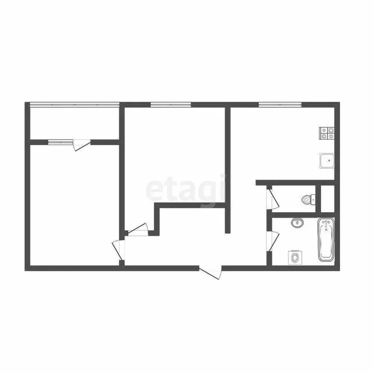 2-комнатная квартира: Тула, улица Пузакова, 58 (50.4 м) - Фото 1