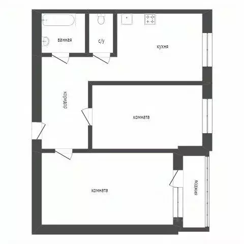 2-к кв. Курганская область, Курган ул. Дзержинского, 42 (42.7 м) - Фото 2