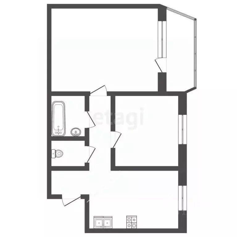 2-к кв. Тамбовская область, Тамбов Советская ул., 190Ак1 (57.8 м) - Фото 1