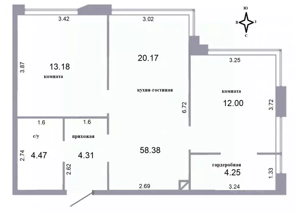 3-к кв. Москва ул. Мустая Карима, 12 (59.9 м) - Фото 2