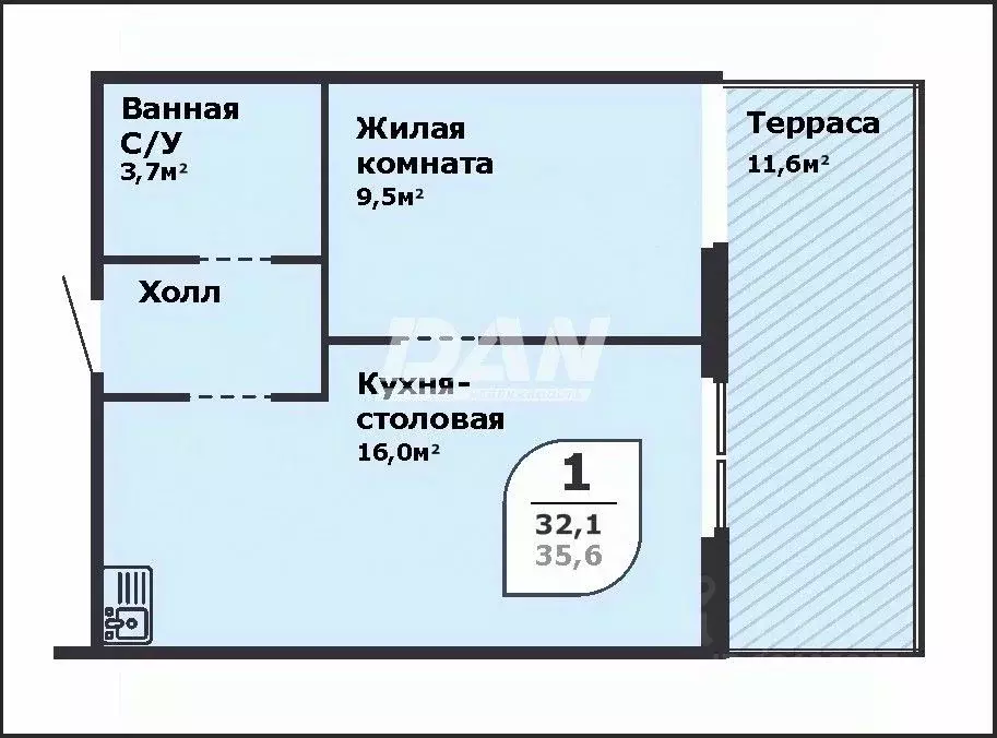 1-к кв. Челябинская область, Сосновский муниципальный округ, пос. ... - Фото 1