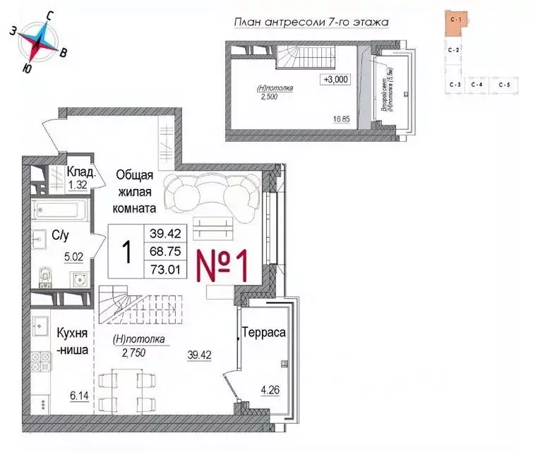 1-к кв. Московская область, Наро-Фоминск ул. Володарского, 10 (73.01 ... - Фото 0