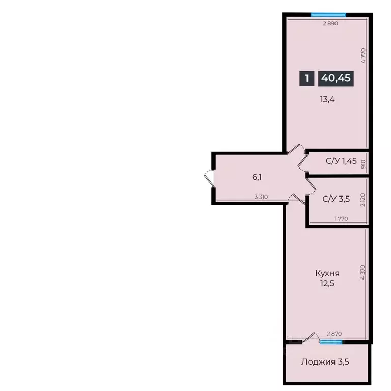 1-к кв. Ставропольский край, Ставрополь ул. Южный обход, 53В (40.45 м) - Фото 1