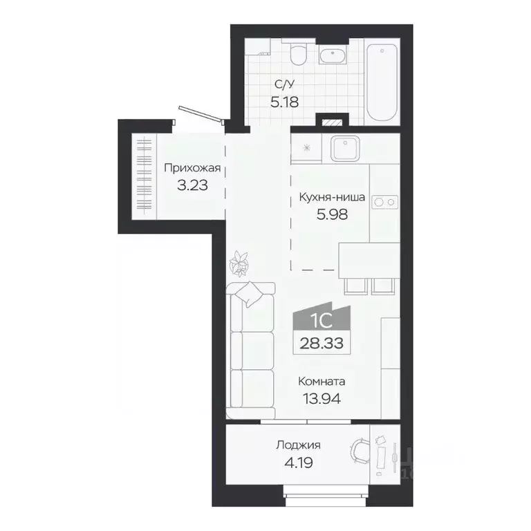 1-к кв. Новосибирская область, Новосибирский район, Краснообск рп ... - Фото 1