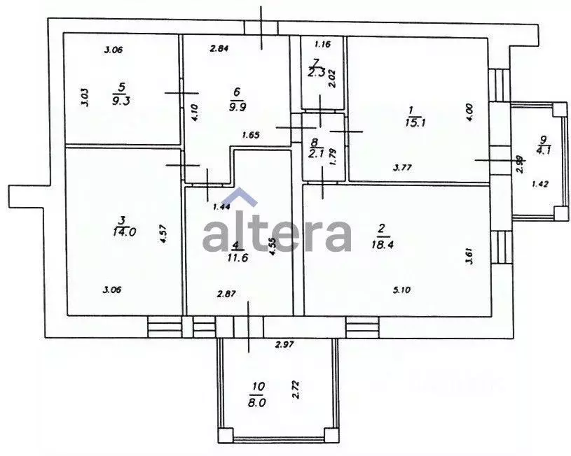 2-к кв. Татарстан, Казань Спортивная ул., 33 (82.7 м) - Фото 2