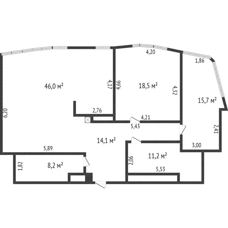 2-комнатная квартира: Белгород, улица Апанасенко, 97 (70 м) - Фото 0