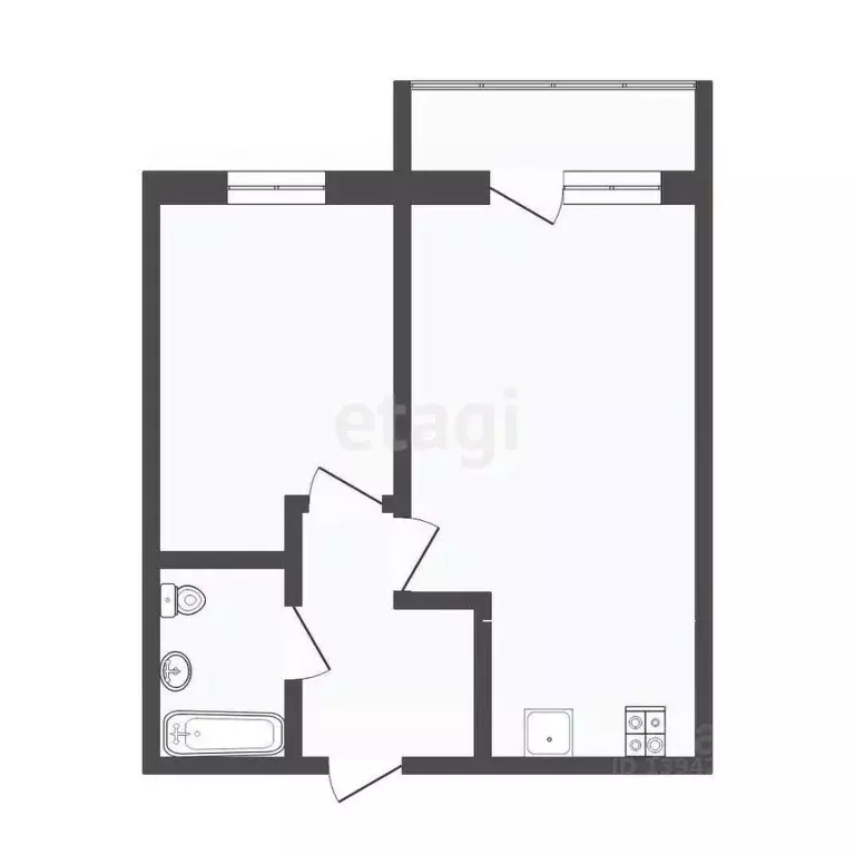 1-к кв. Бурятия, Улан-Удэ Ключевская ул., 90В (39.0 м) - Фото 1