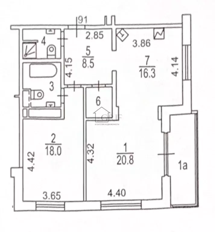 2-к кв. Москва Мичуринский просп., 34 (78.0 м) - Фото 2