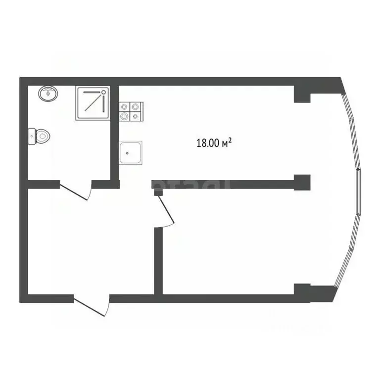 1-к кв. Тюменская область, Тюмень ул. Короленко, 12 (53.0 м) - Фото 2