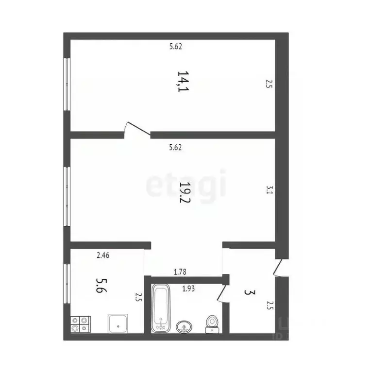 2-к кв. Самарская область, Самара Воронежская ул., 210 (44.8 м) - Фото 1