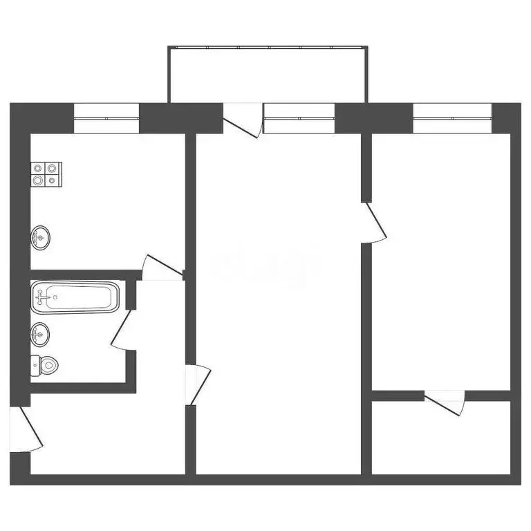 2-комнатная квартира: Ангарск, 177-й квартал, 6 (47.7 м) - Фото 0