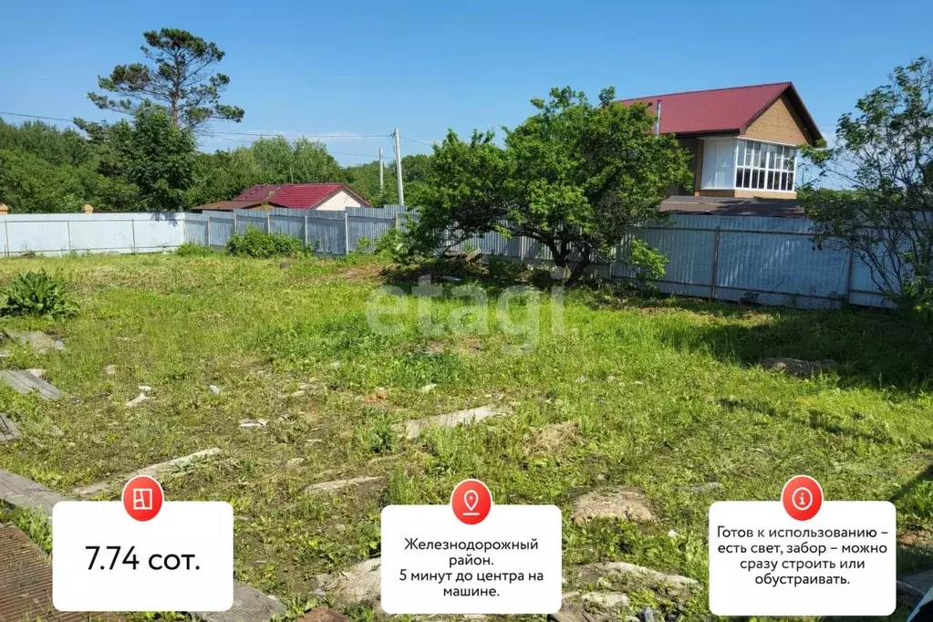 Участок в Хабаровский край, Хабаровск Батумская ул., 86 (7.74 сот.) - Фото 2