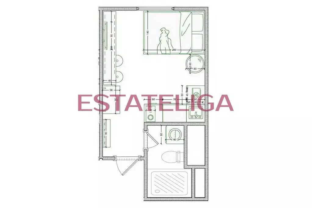 Студия Москва ул. Ивана Франко, 6 (17.0 м) - Фото 2