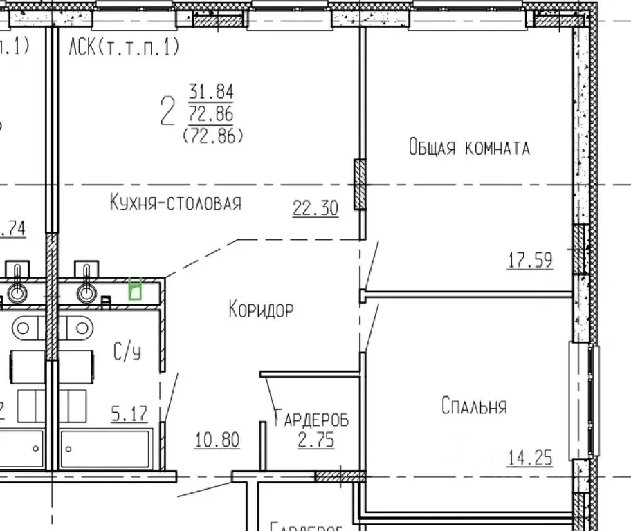 2-к кв. Воронежская область, Воронеж ул. Сергея Лазо (72.86 м) - Фото 0