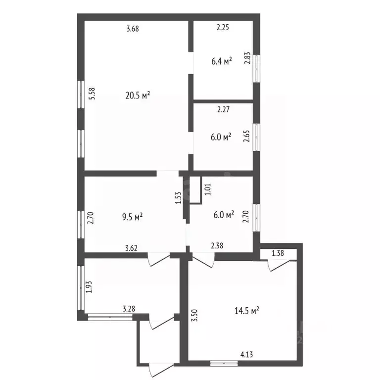 Дом в Кемеровская область, Новокузнецк Свердловская ул., 6 (63 м) - Фото 1
