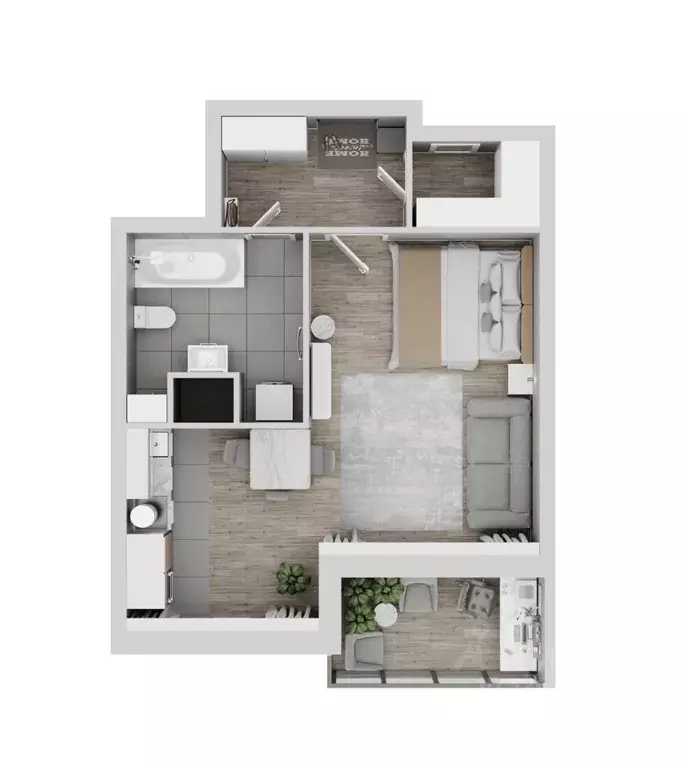 1-к кв. Самарская область, Самара Кабельный пер., 5 (45.6 м) - Фото 2