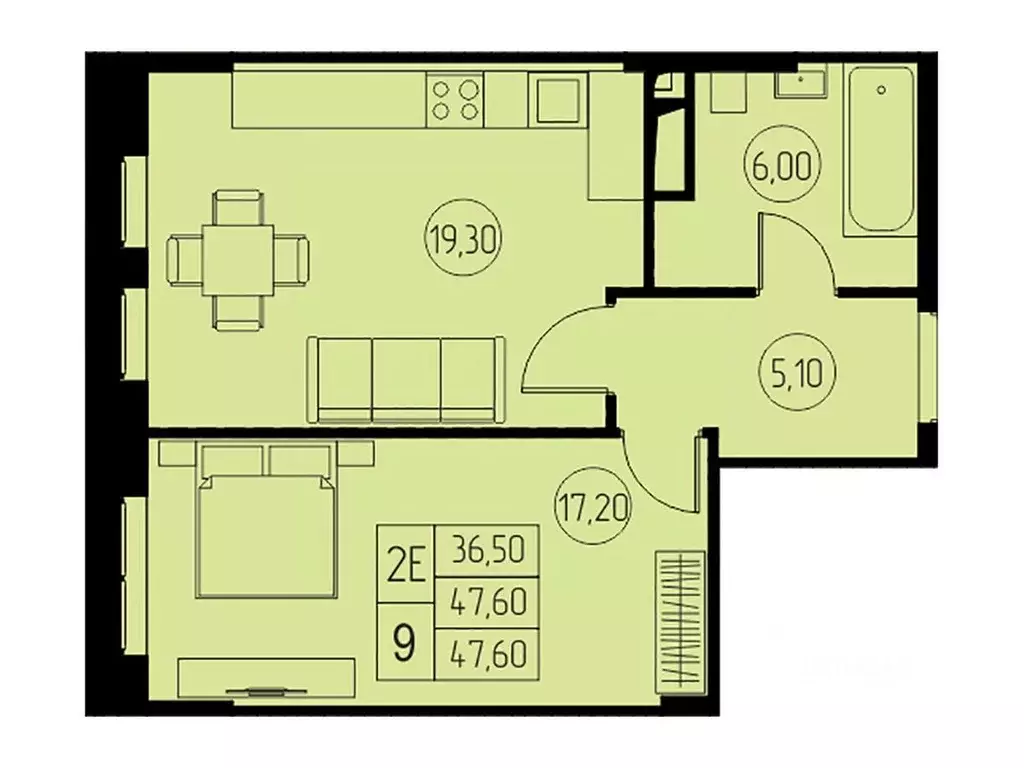 2-к кв. Московская область, Пушкино 31-й квартал жилой комплекс (47.6 ... - Фото 1