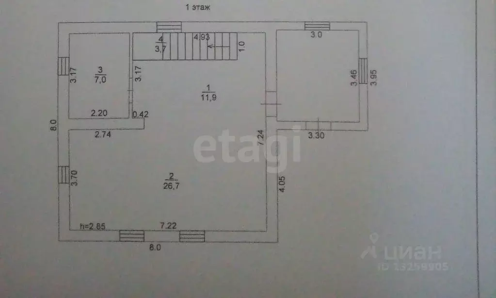 Дом в Липецкая область, Усманский муниципальный округ, с. Аксай ул. ... - Фото 2