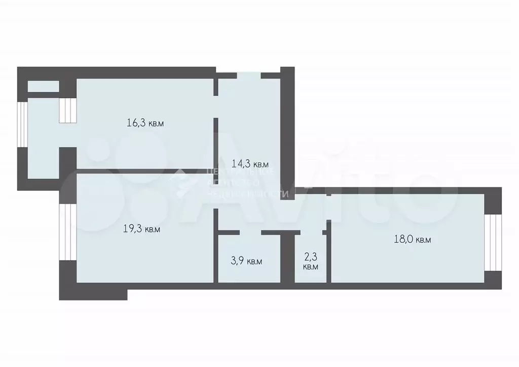 2-к. квартира, 74,4 м, 4/10 эт. - Фото 0
