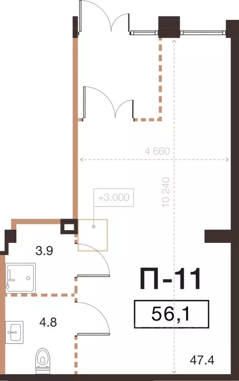 Помещение свободного назначения в Санкт-Петербург Легенда на Охте ... - Фото 1