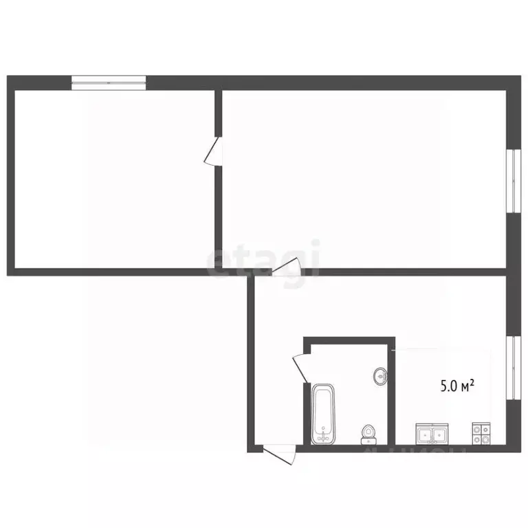 2-к кв. Ставропольский край, Пятигорск ул. Власова (38.0 м) - Фото 2