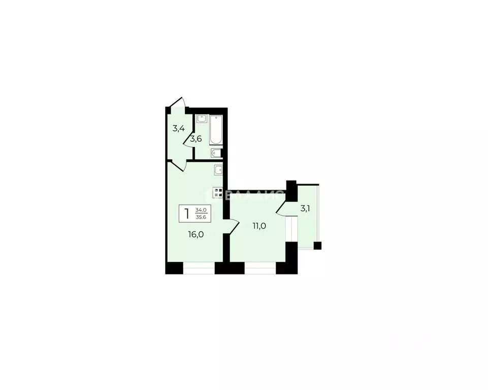 1-к кв. Владимирская область, Суздаль Советская ул., 62 (36.4 м) - Фото 2