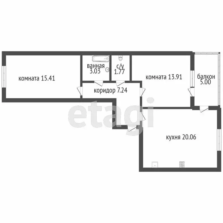 2-комнатная квартира: Сертолово, микрорайон Сертолово-2, улица Мира, ... - Фото 1