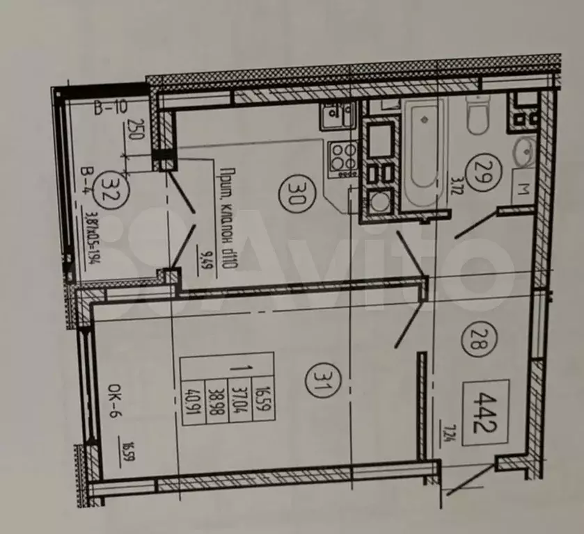 1-к. квартира, 41 м, 5/10 эт. - Фото 0